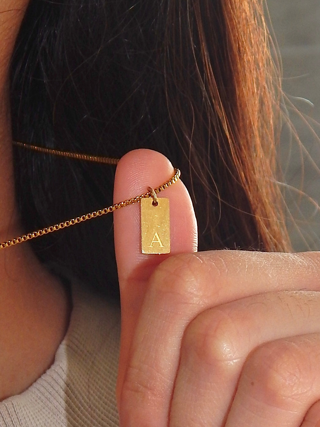 Letter A Initial Necklace